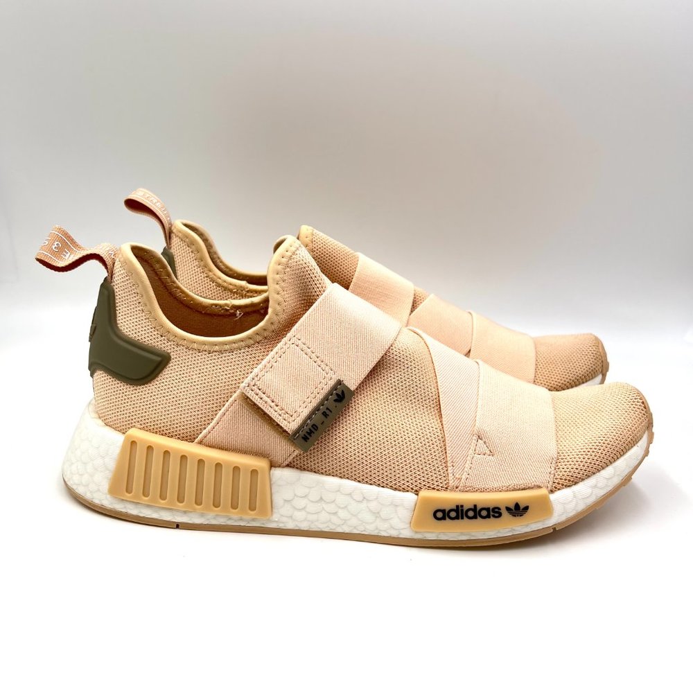 Adidas Womens Size 10  NMD R1‎ Blush Pink Taupe White Casual Sneaker Shoes NEW